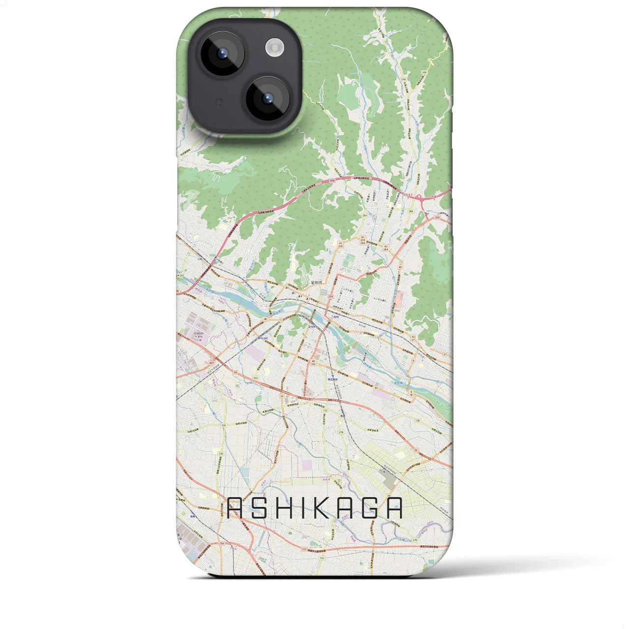 【足利(栃木県)】地図柄iPhoneケース(バックカバータイプ)