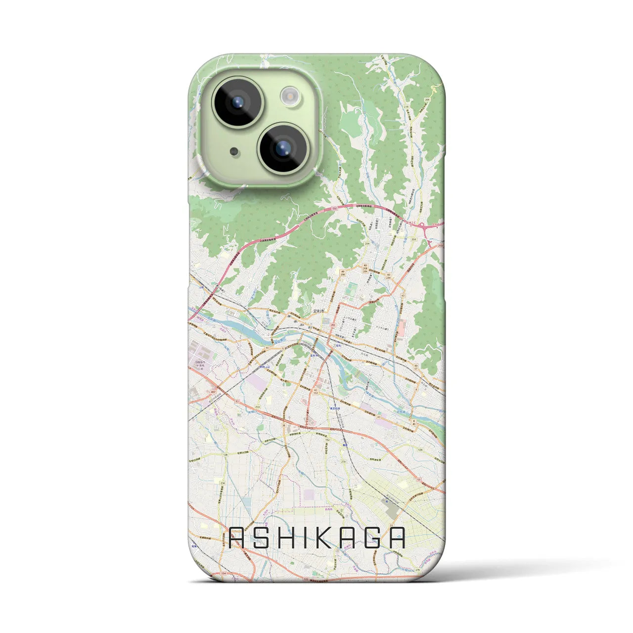 【足利(栃木県)】地図柄iPhoneケース(バックカバータイプ)