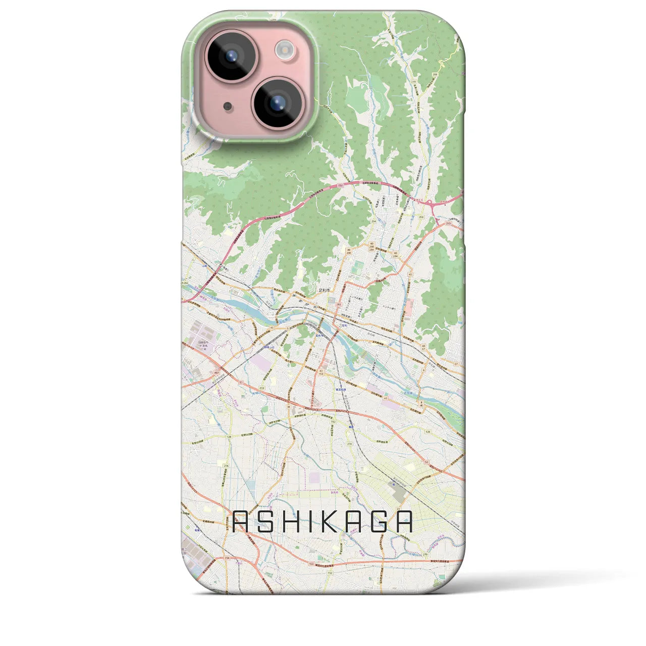 【足利(栃木県)】地図柄iPhoneケース(バックカバータイプ)