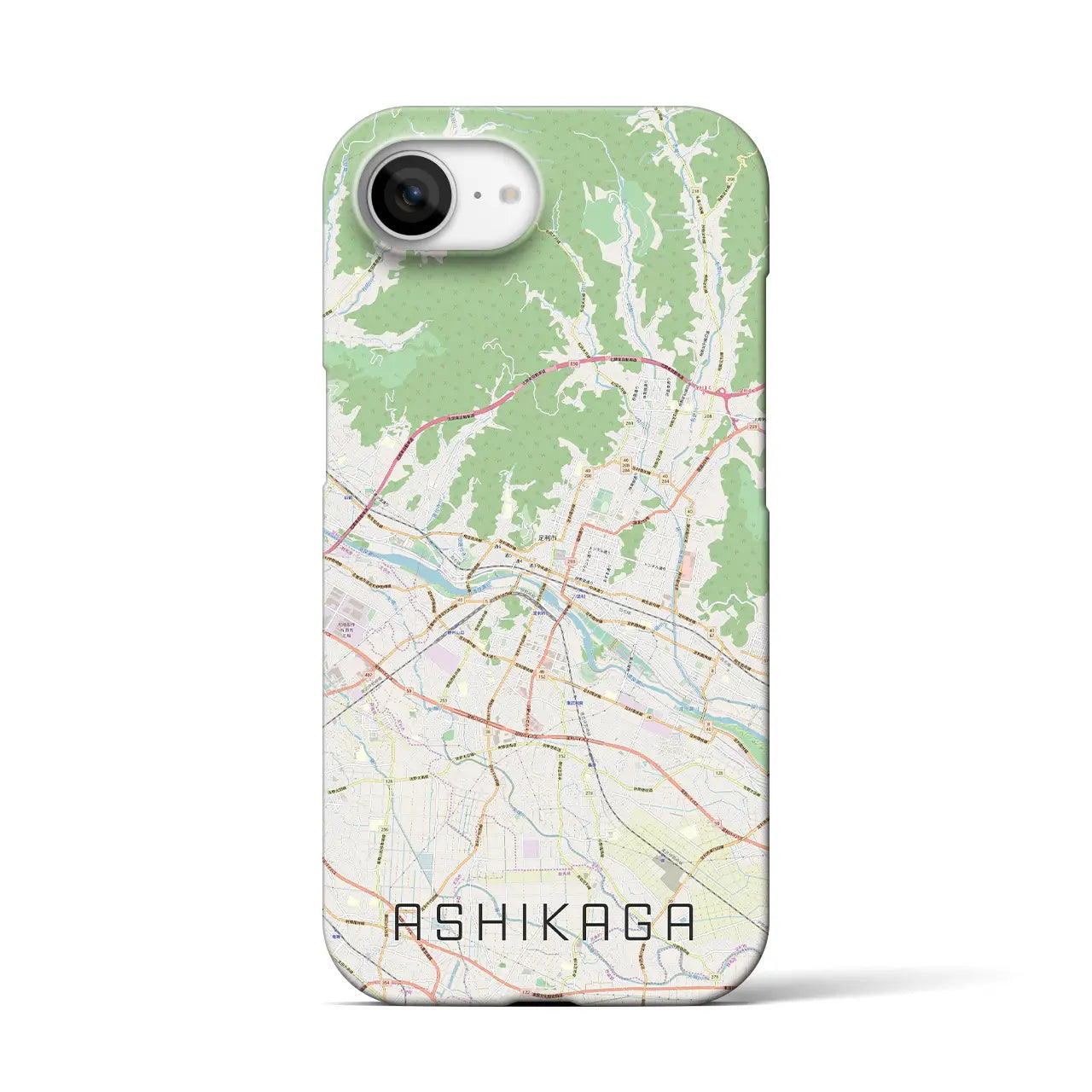【足利(栃木県)】地図柄iPhoneケース(バックカバータイプ)