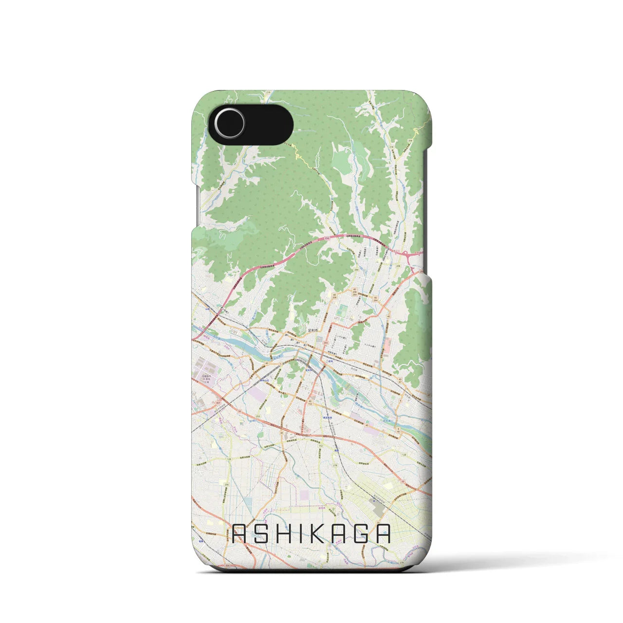 【足利(栃木県)】地図柄iPhoneケース(バックカバータイプ)