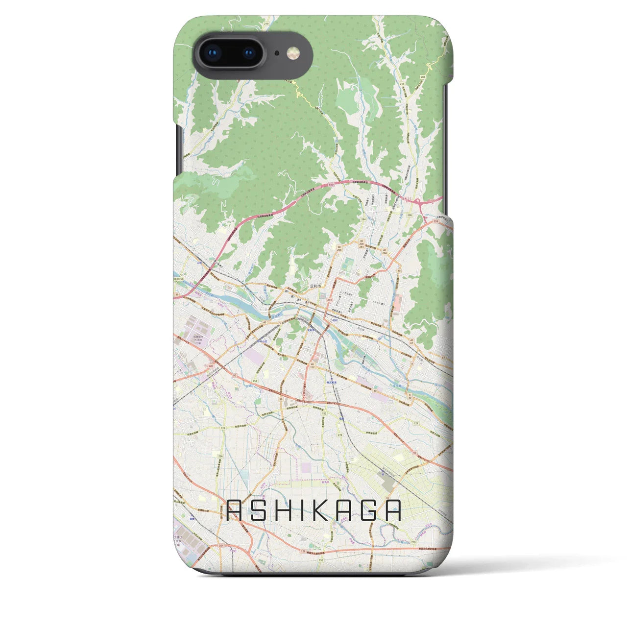【足利(栃木県)】地図柄iPhoneケース(バックカバータイプ)