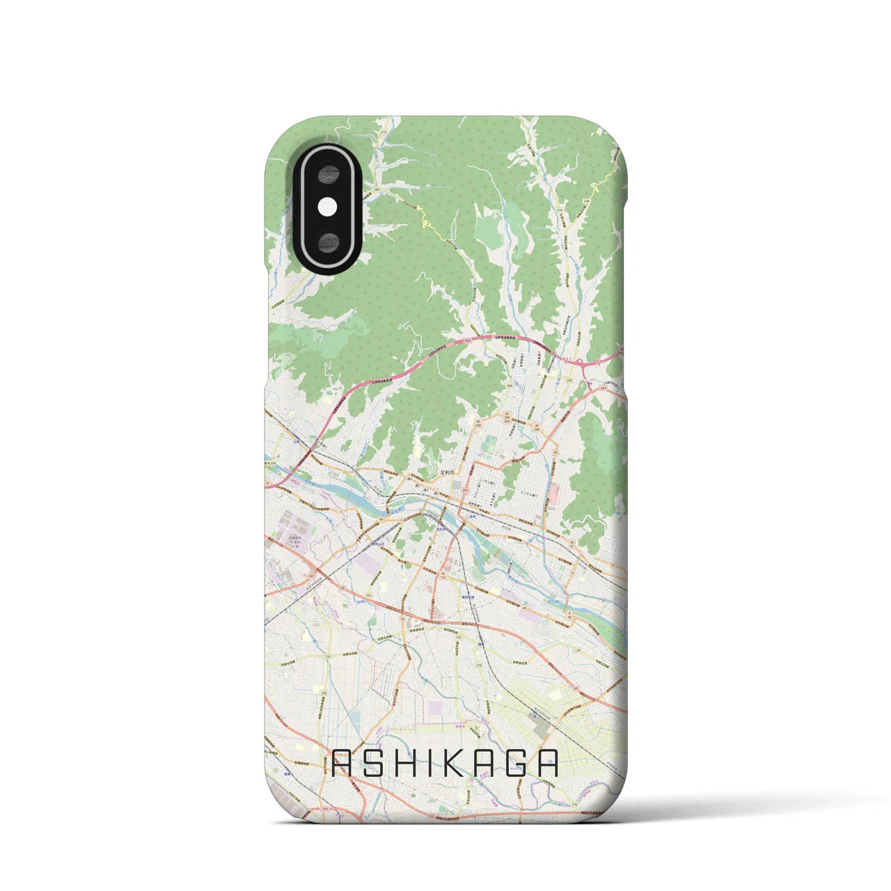 【足利(栃木県)】地図柄iPhoneケース(バックカバータイプ)