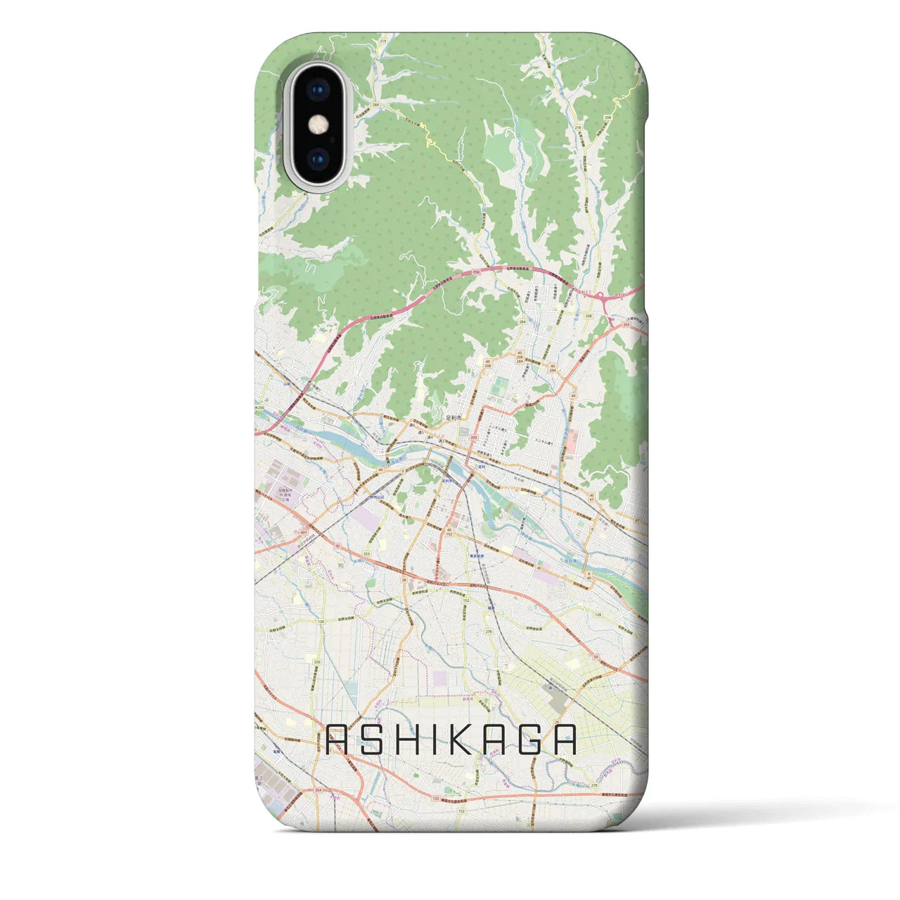 【足利(栃木県)】地図柄iPhoneケース(バックカバータイプ)
