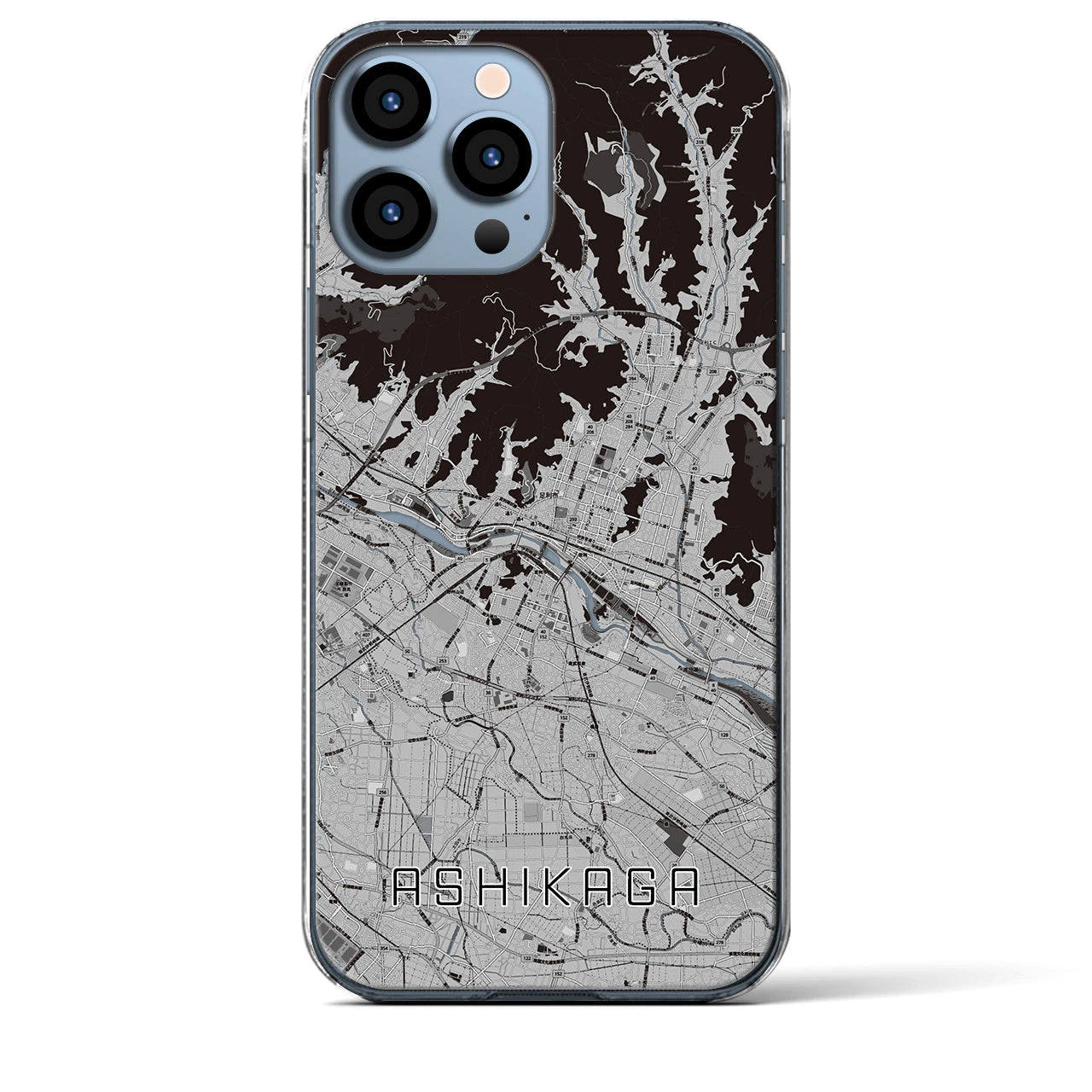 【足利(栃木県)】地図柄iPhoneケース(クリアタイプ)