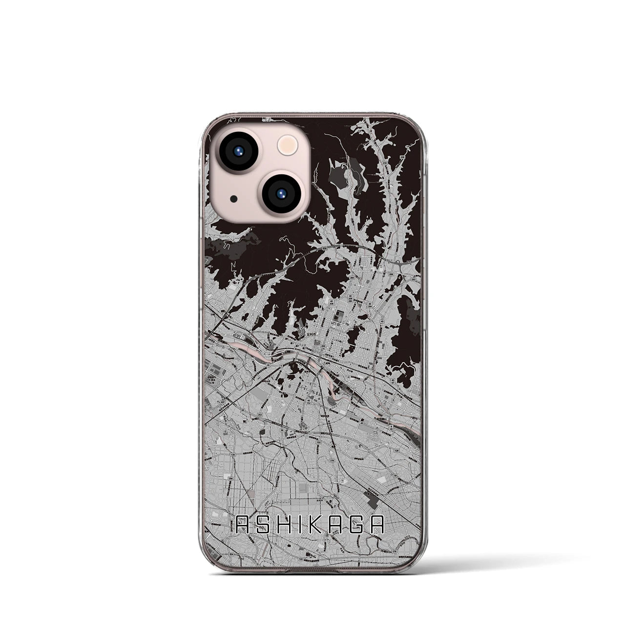 【足利(栃木県)】地図柄iPhoneケース(クリアタイプ)