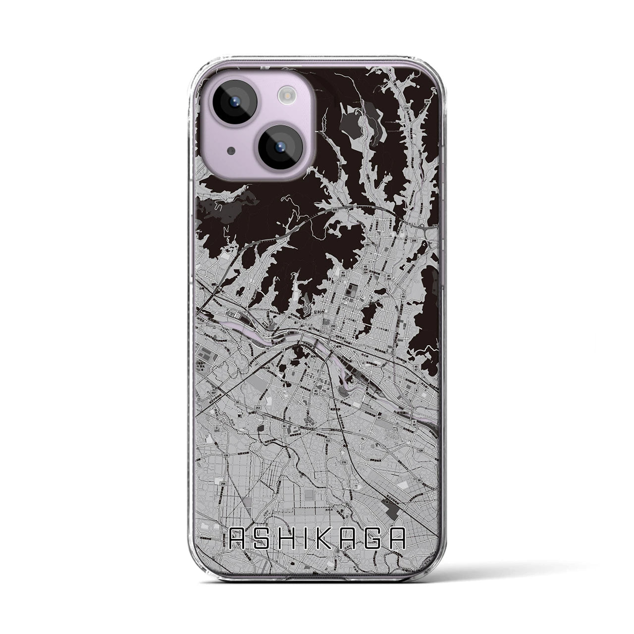 【足利(栃木県)】地図柄iPhoneケース(クリアタイプ)