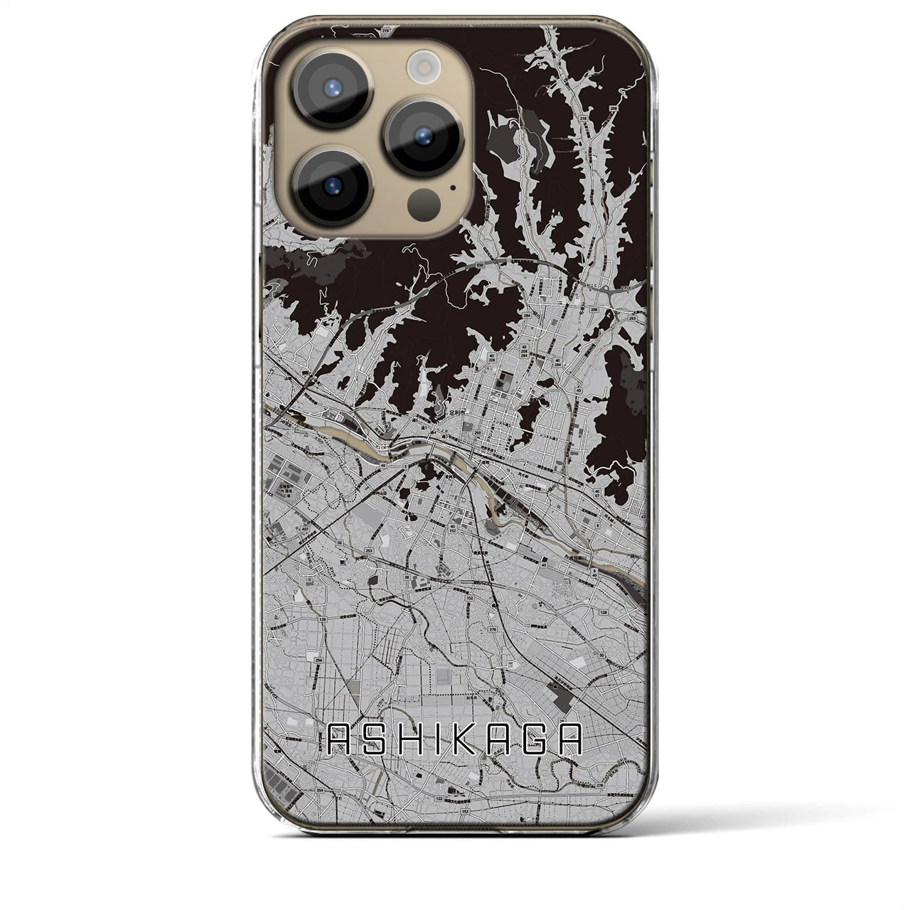 【足利(栃木県)】地図柄iPhoneケース(クリアタイプ)