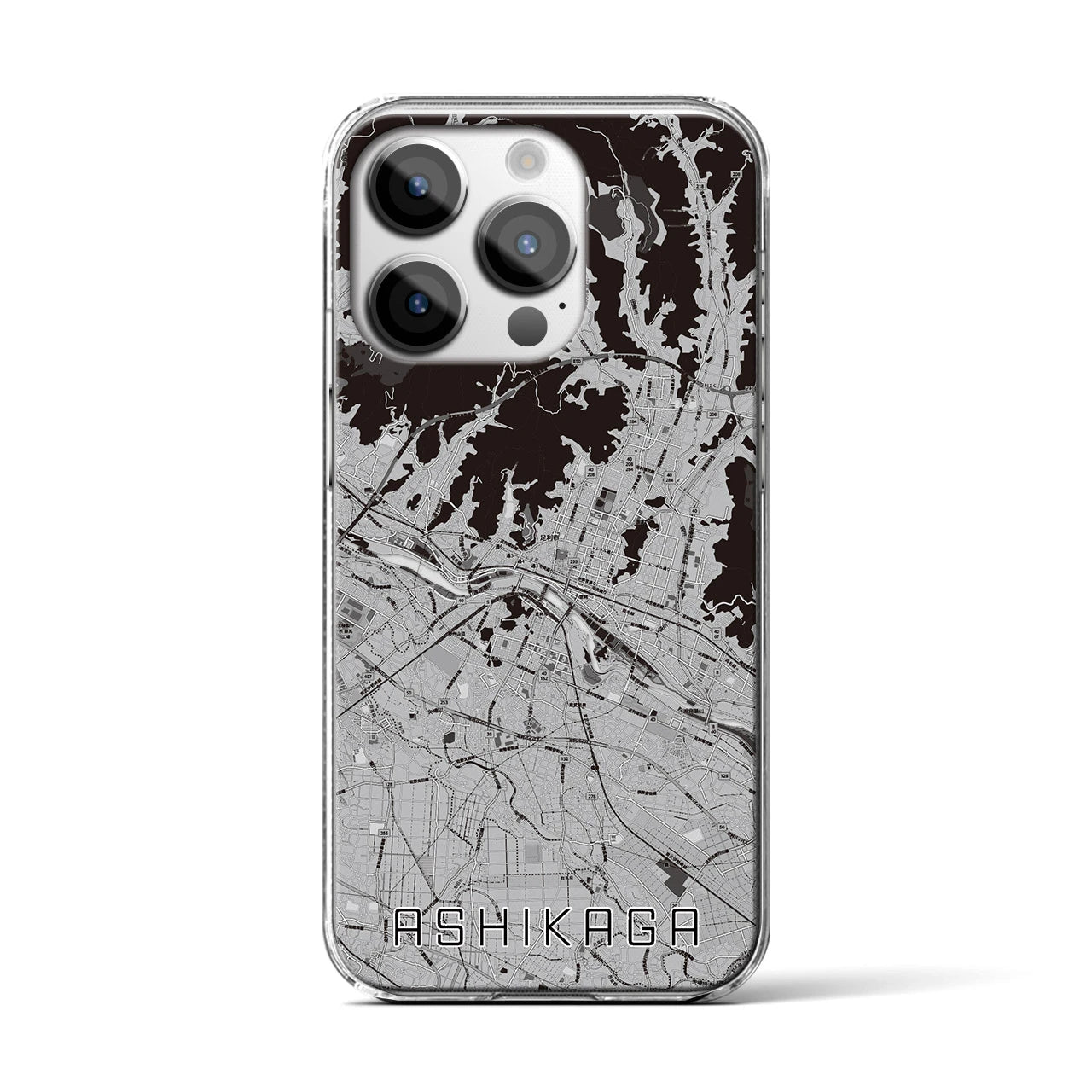 【足利(栃木県)】地図柄iPhoneケース(クリアタイプ)