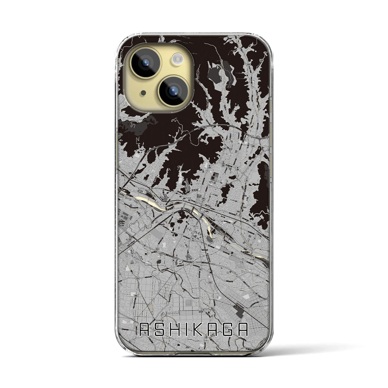 【足利(栃木県)】地図柄iPhoneケース(クリアタイプ)