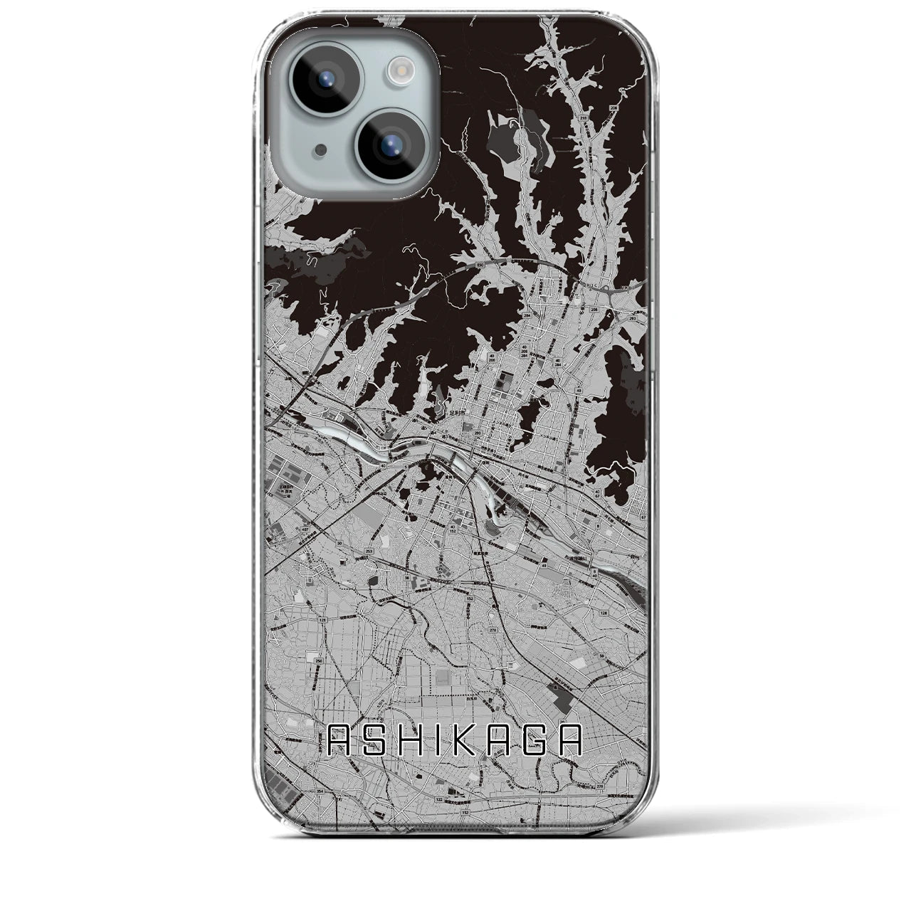 【足利(栃木県)】地図柄iPhoneケース(クリアタイプ)