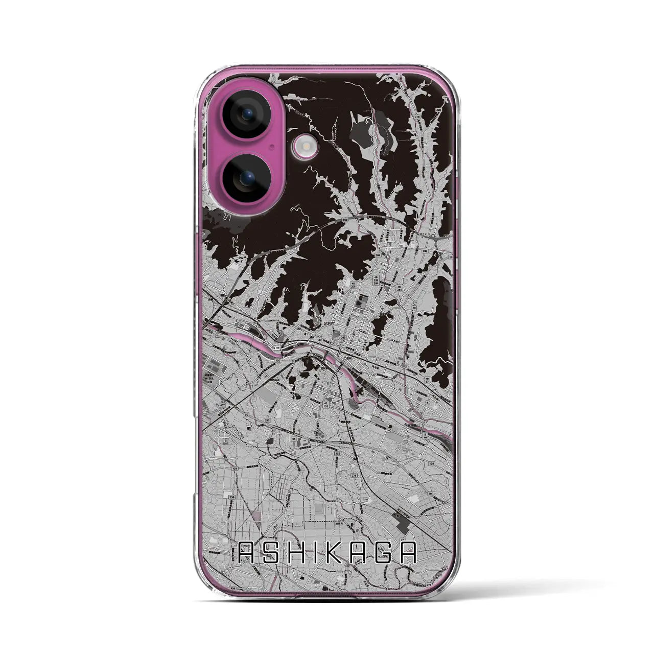 【足利(栃木県)】地図柄iPhoneケース(クリアタイプ)