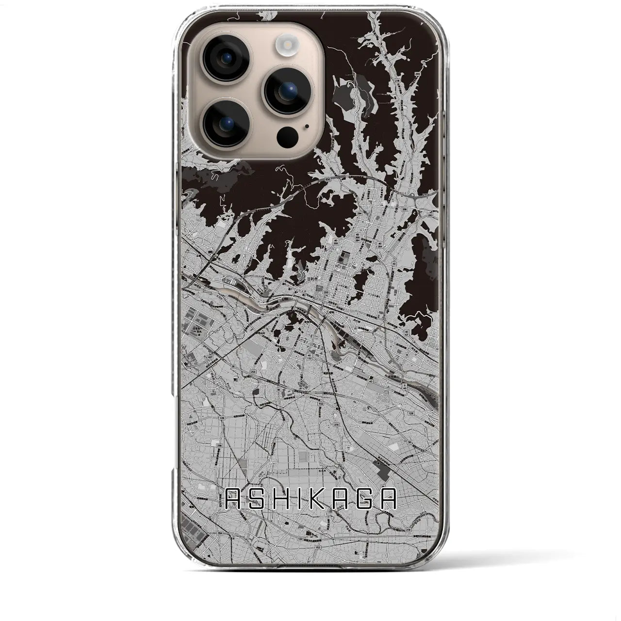 【足利(栃木県)】地図柄iPhoneケース(クリアタイプ)