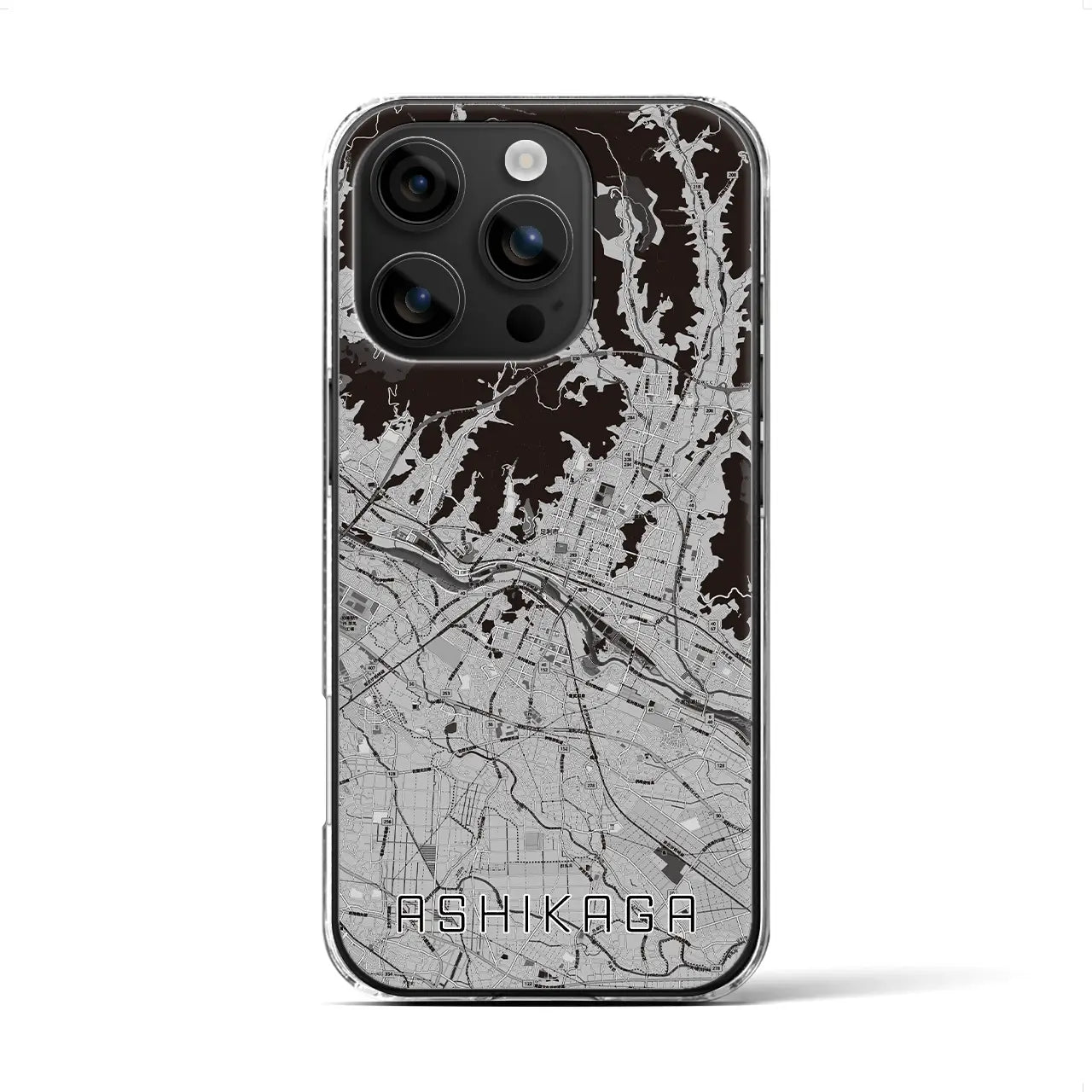 【足利(栃木県)】地図柄iPhoneケース(クリアタイプ)