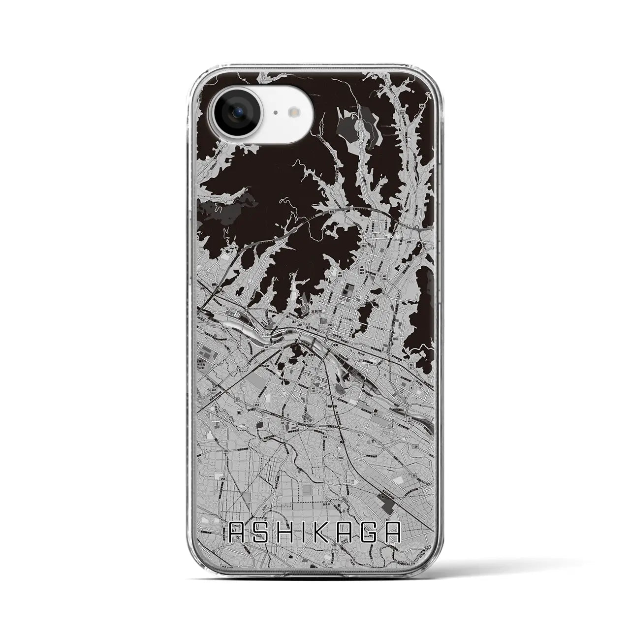 【足利(栃木県)】地図柄iPhoneケース(クリアタイプ)