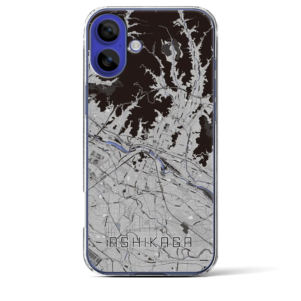 【足利(栃木県)】地図柄iPhoneケース(クリアタイプ)