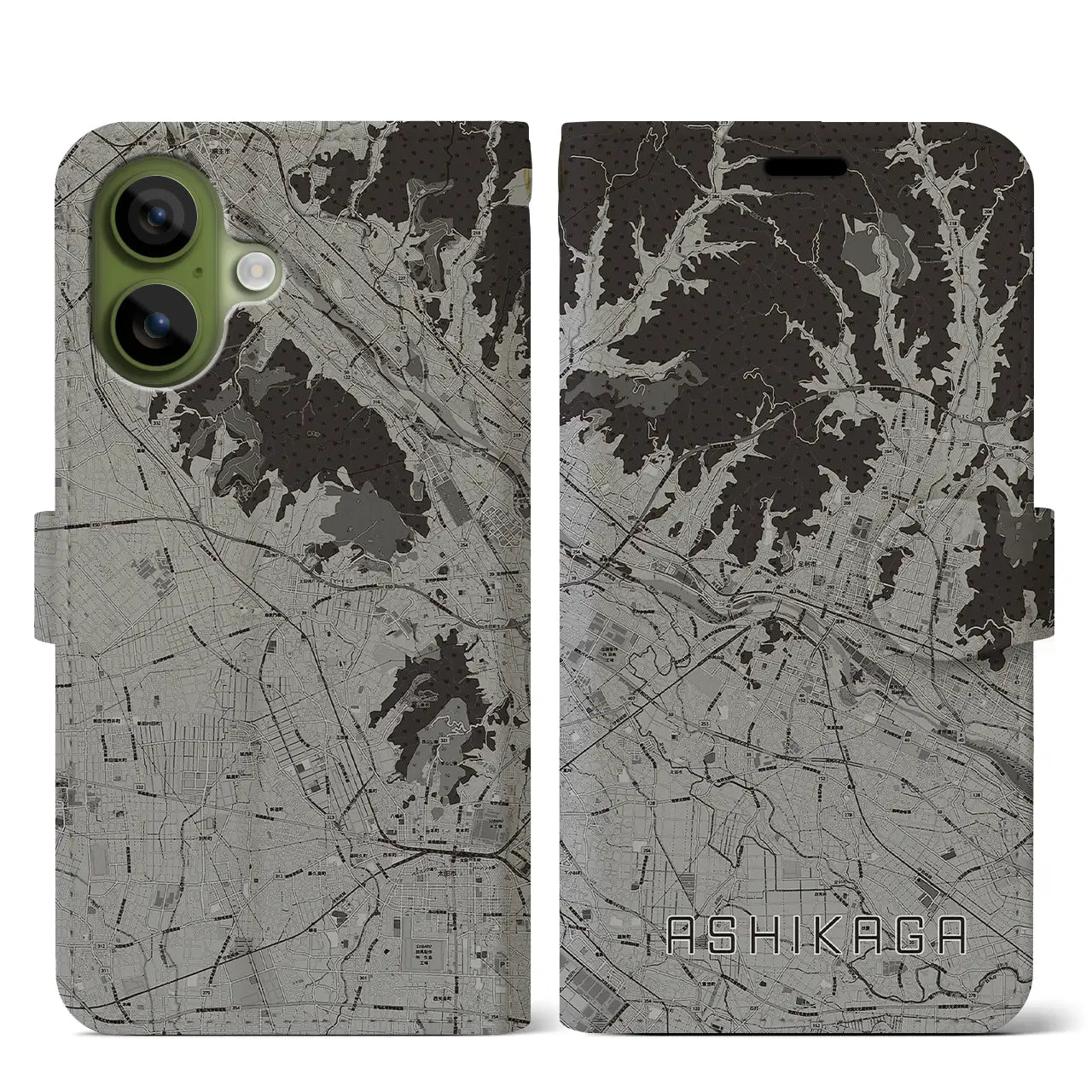 【足利(栃木県)】地図柄iPhoneケース(手帳タイプ)