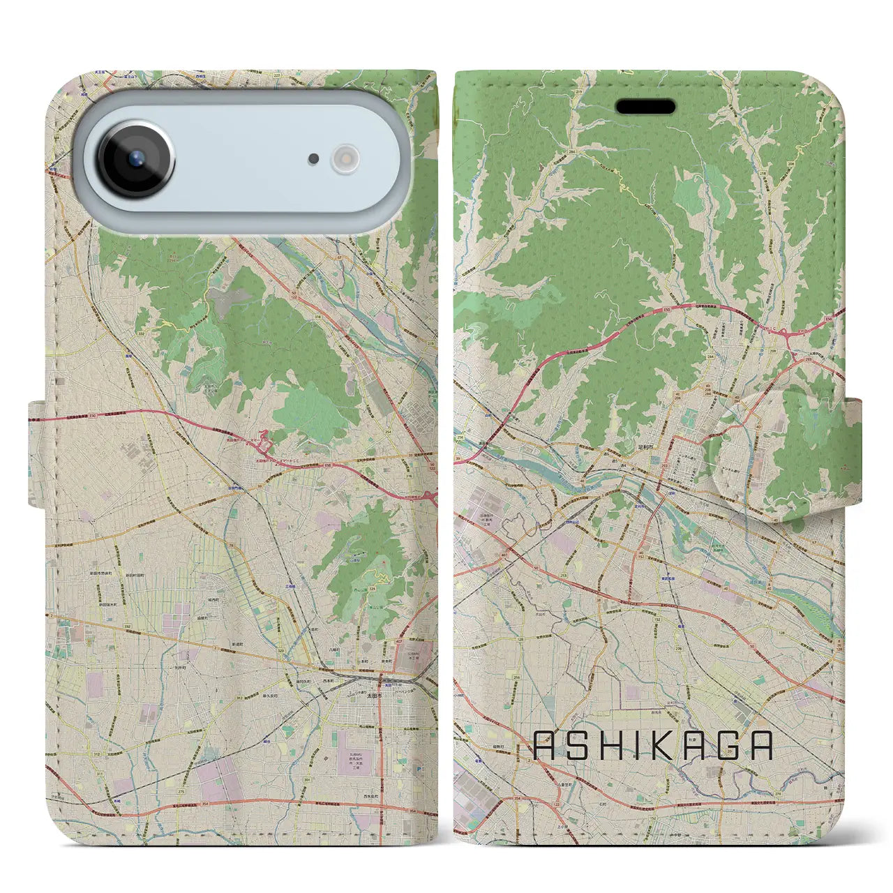 【足利(栃木県)】地図柄iPhoneケース(手帳タイプ)