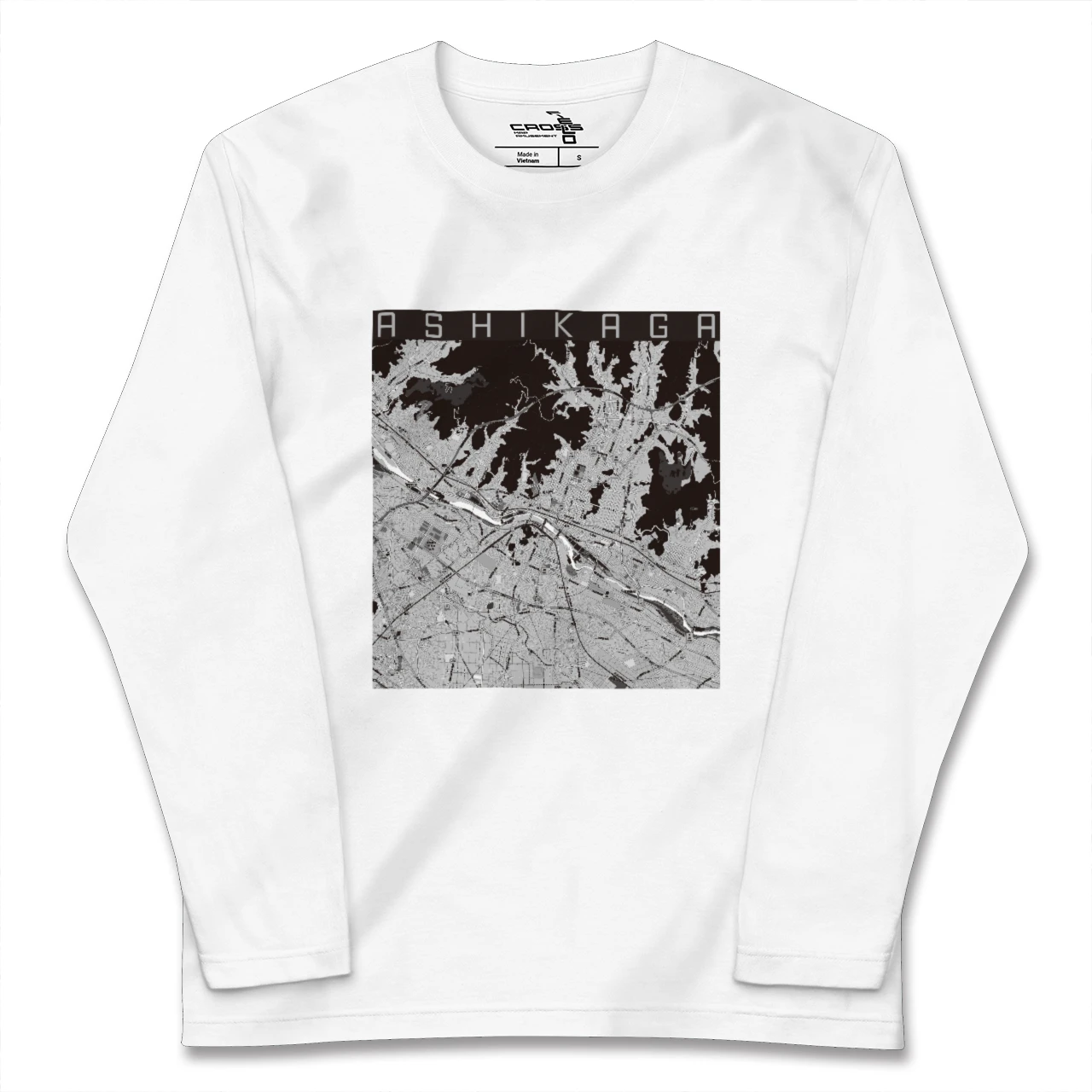 【足利(栃木県)】地図柄ロングスリーブTシャツ