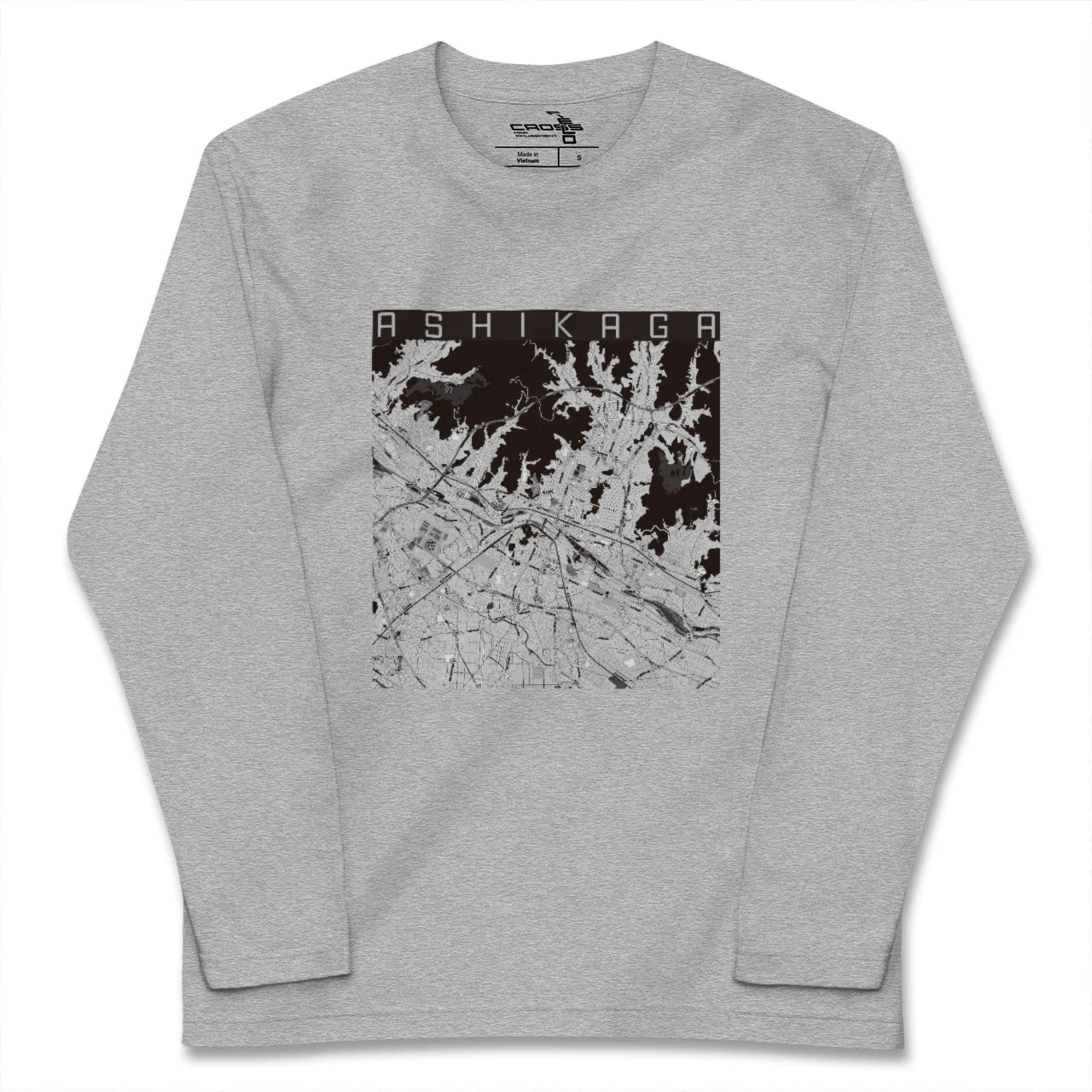 【足利(栃木県)】地図柄ロングスリーブTシャツ