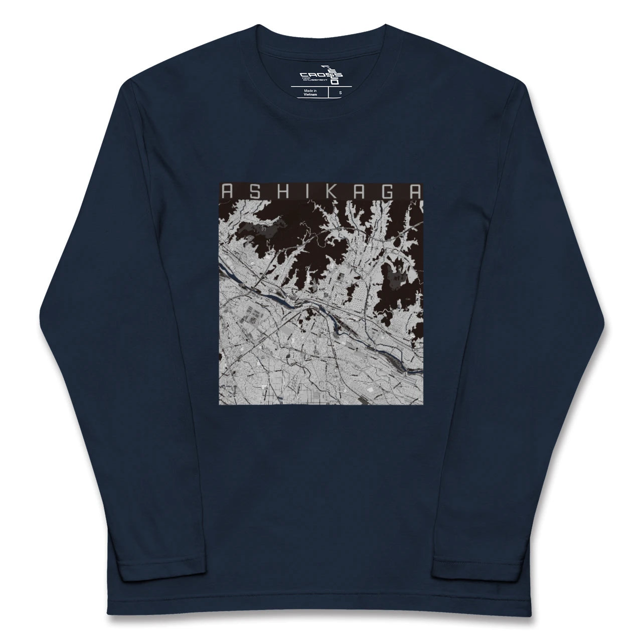 【足利(栃木県)】地図柄ロングスリーブTシャツ