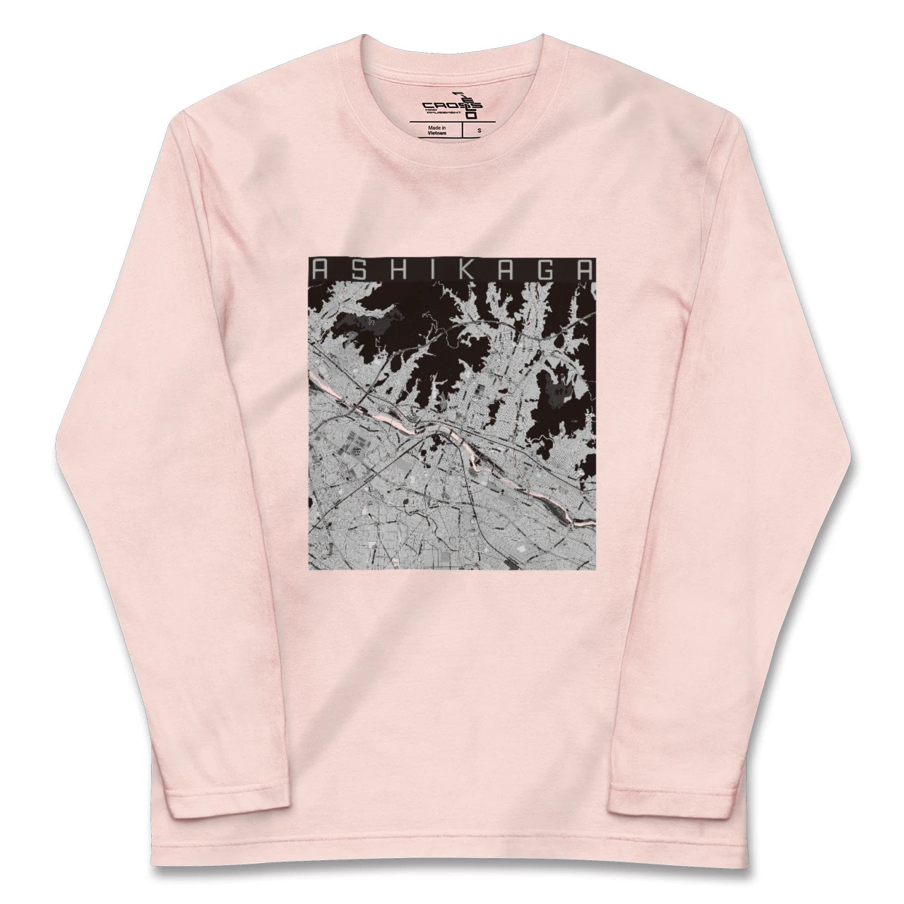 【足利(栃木県)】地図柄ロングスリーブTシャツ