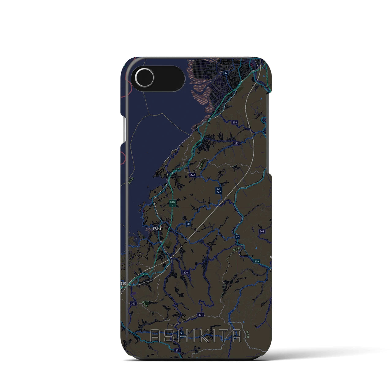 【芦北(熊本県)】地図柄iPhoneケース(バックカバータイプ)