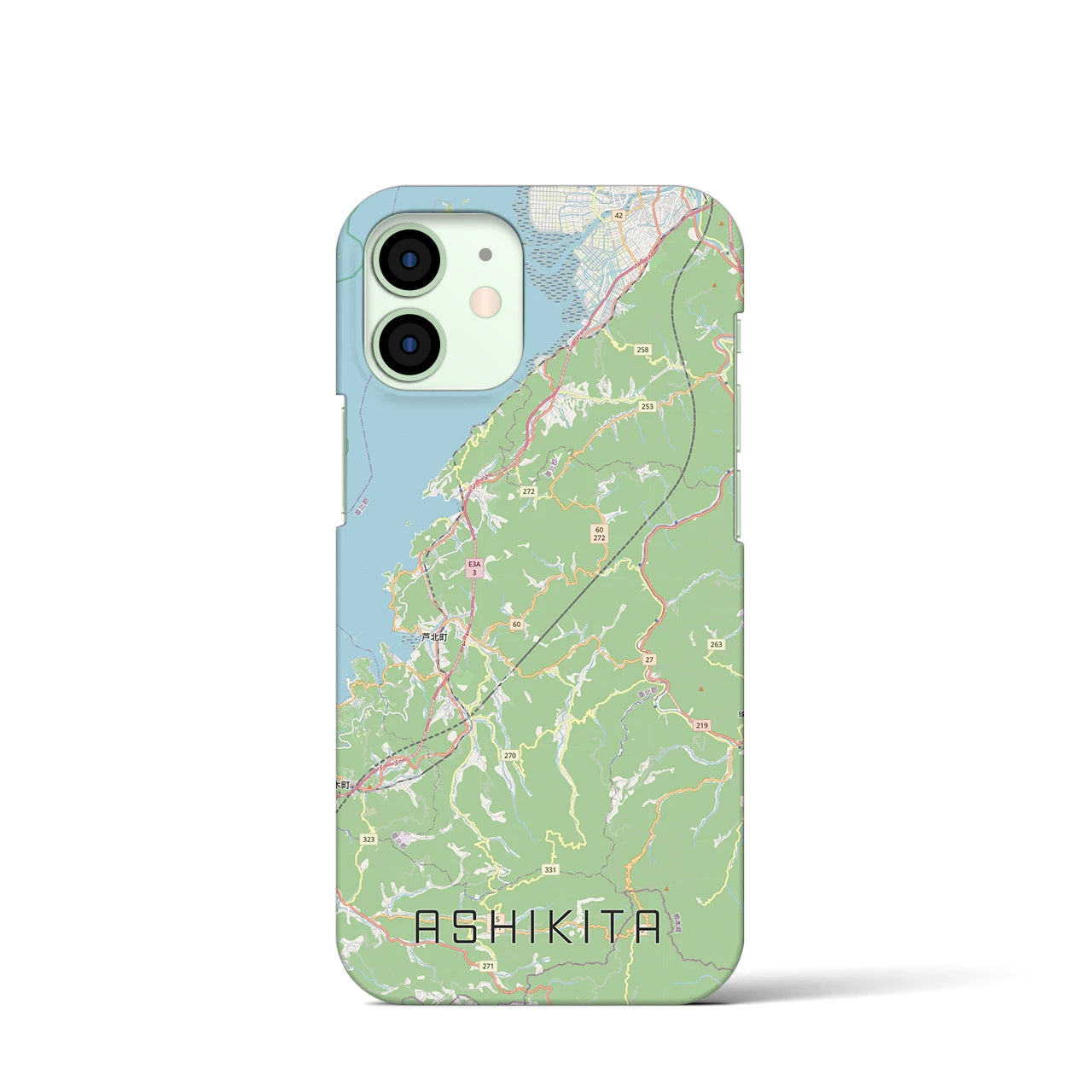 【芦北(熊本県)】地図柄iPhoneケース(バックカバータイプ)