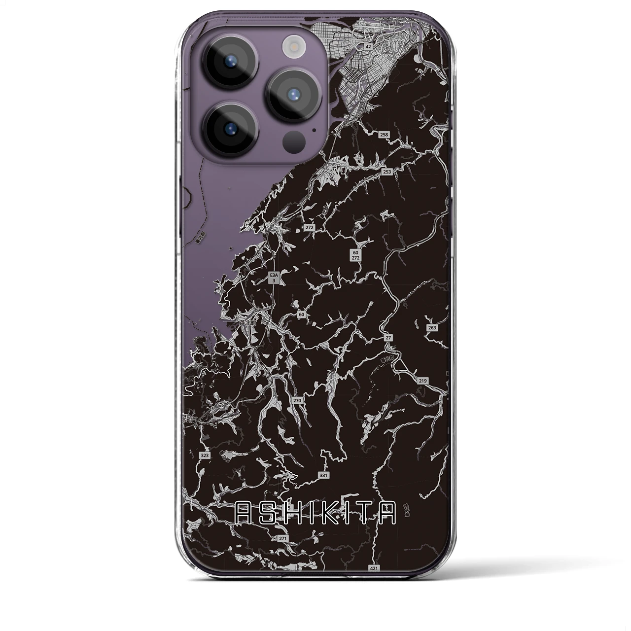 【芦北(熊本県)】地図柄iPhoneケース(クリアタイプ)