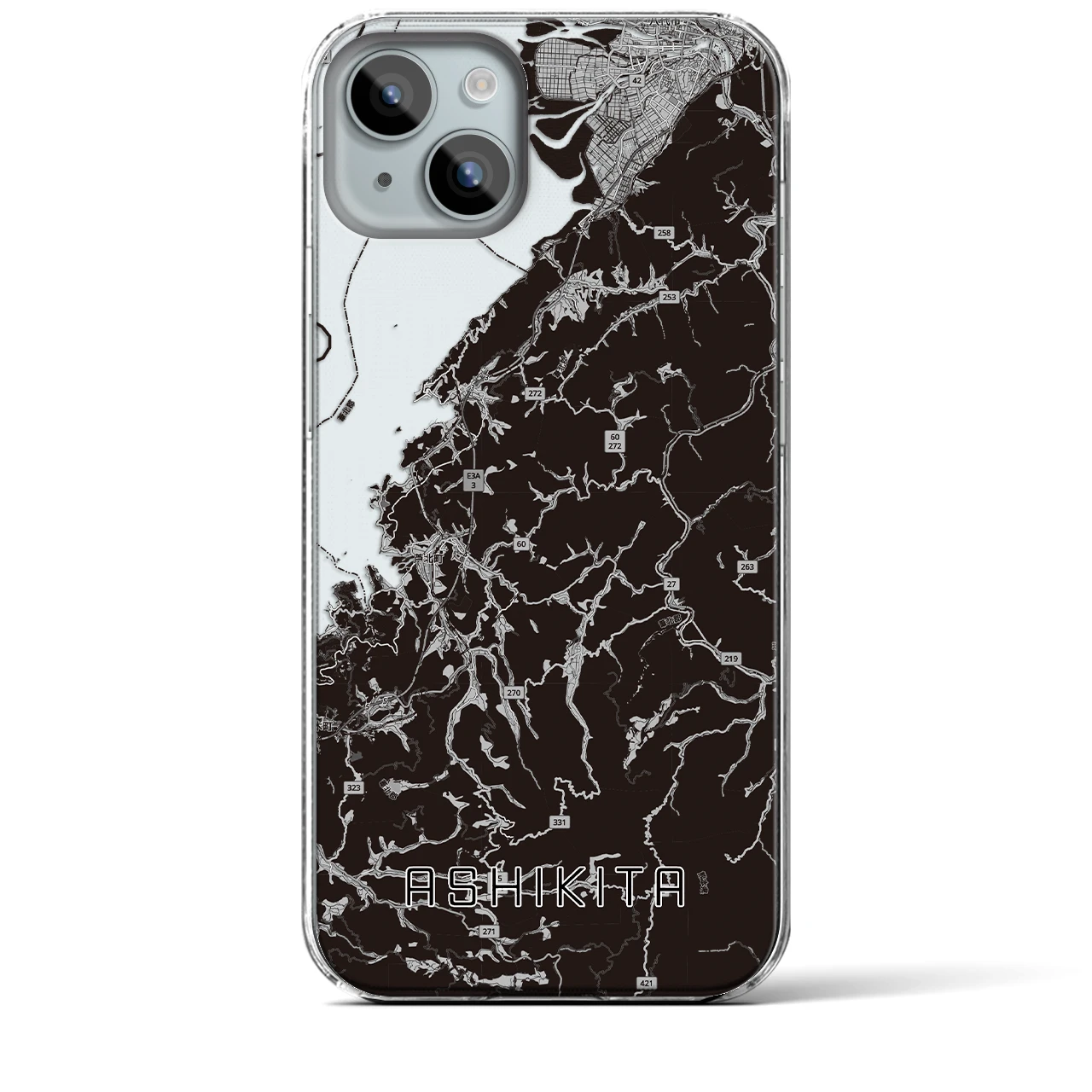 【芦北(熊本県)】地図柄iPhoneケース(クリアタイプ)