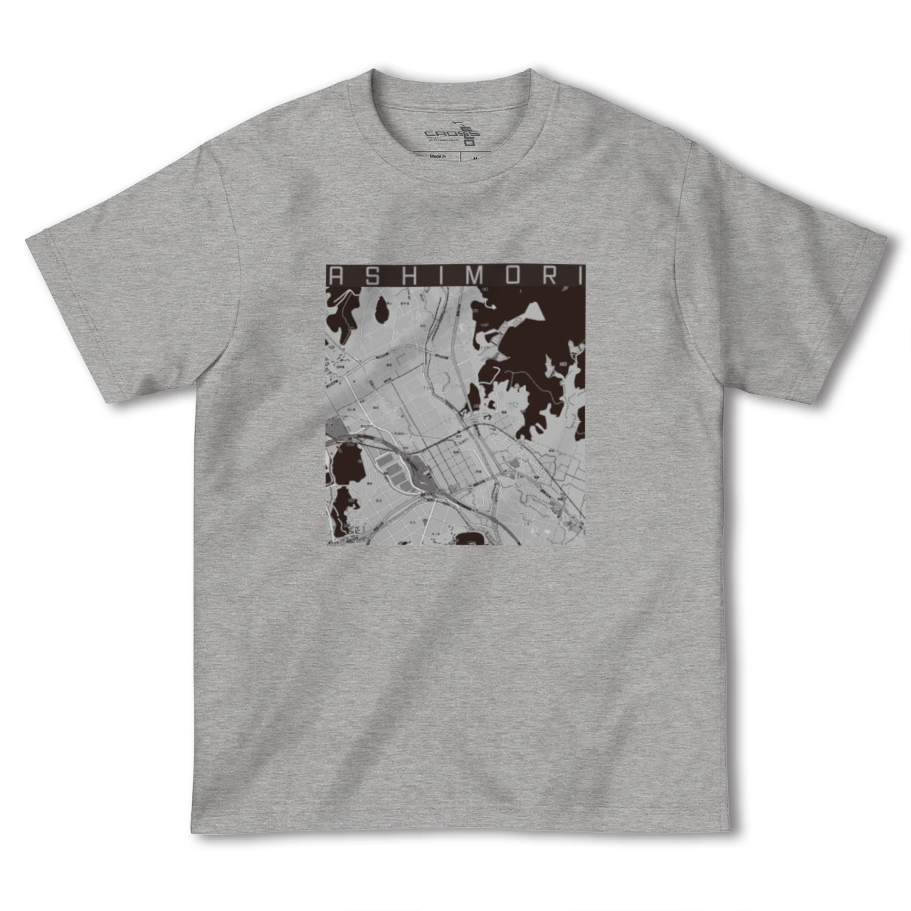 【足守(岡山県)】地図柄ヘビーウェイトTシャツ