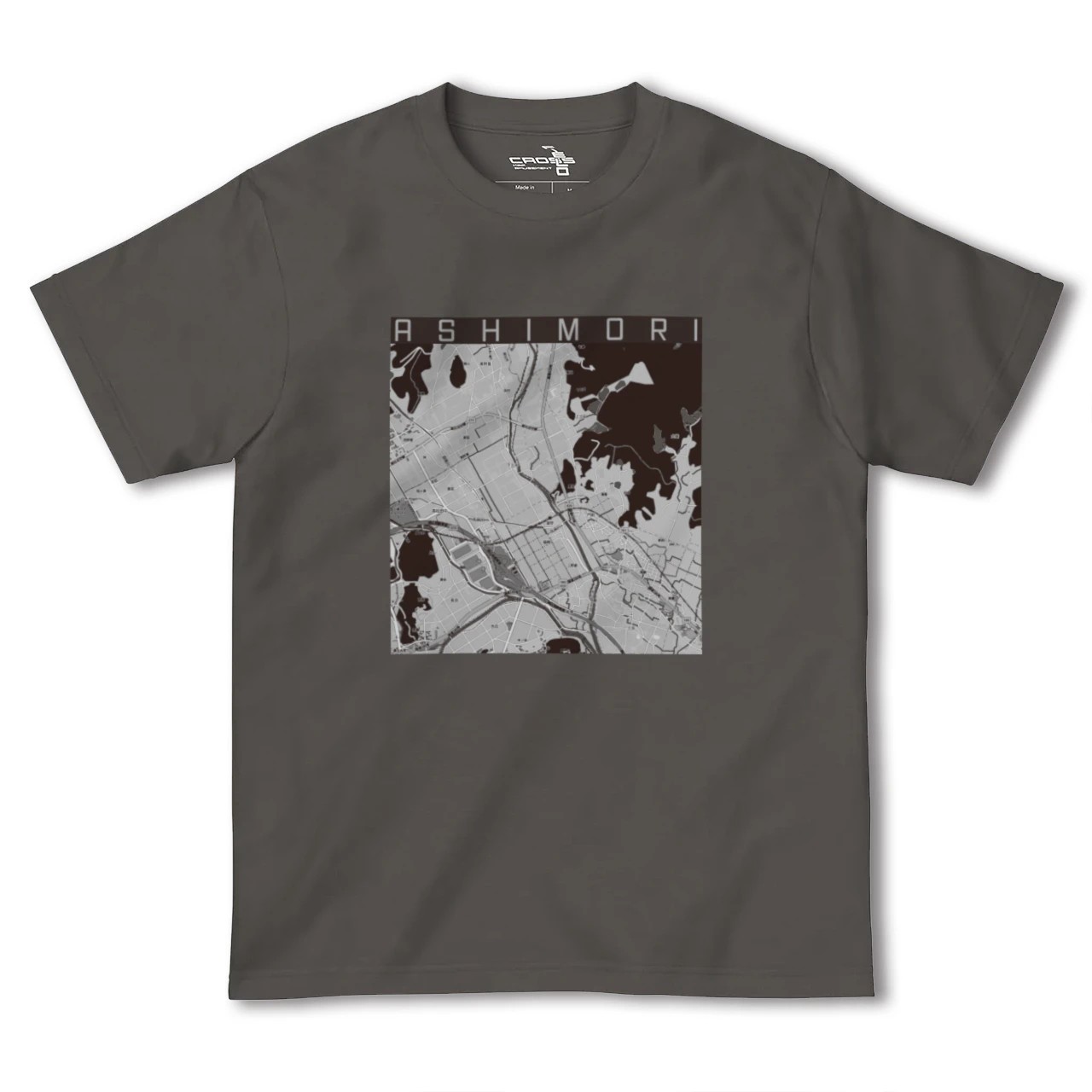 【足守(岡山県)】地図柄ヘビーウェイトTシャツ