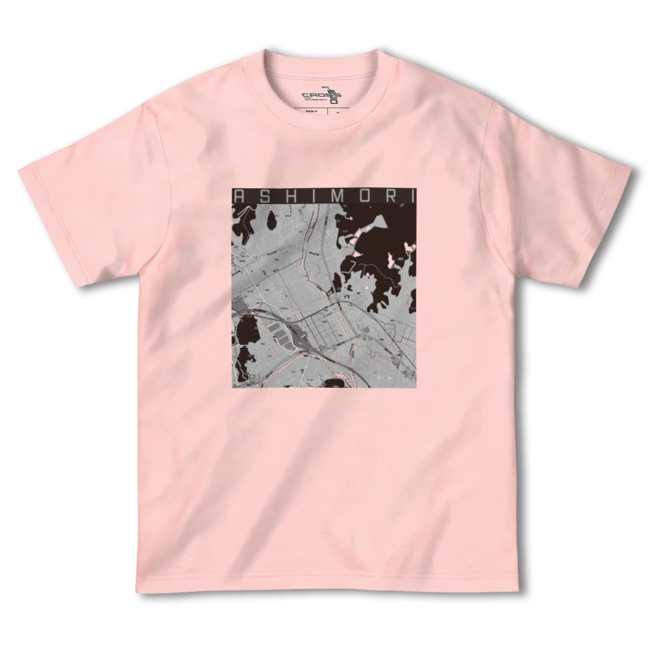 【足守(岡山県)】地図柄ヘビーウェイトTシャツ