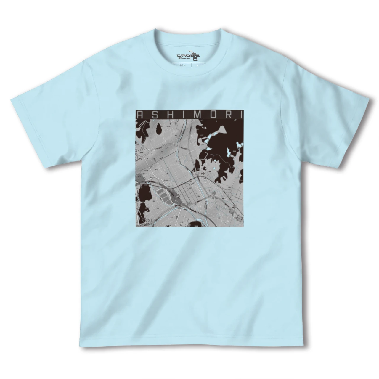 【足守(岡山県)】地図柄ヘビーウェイトTシャツ