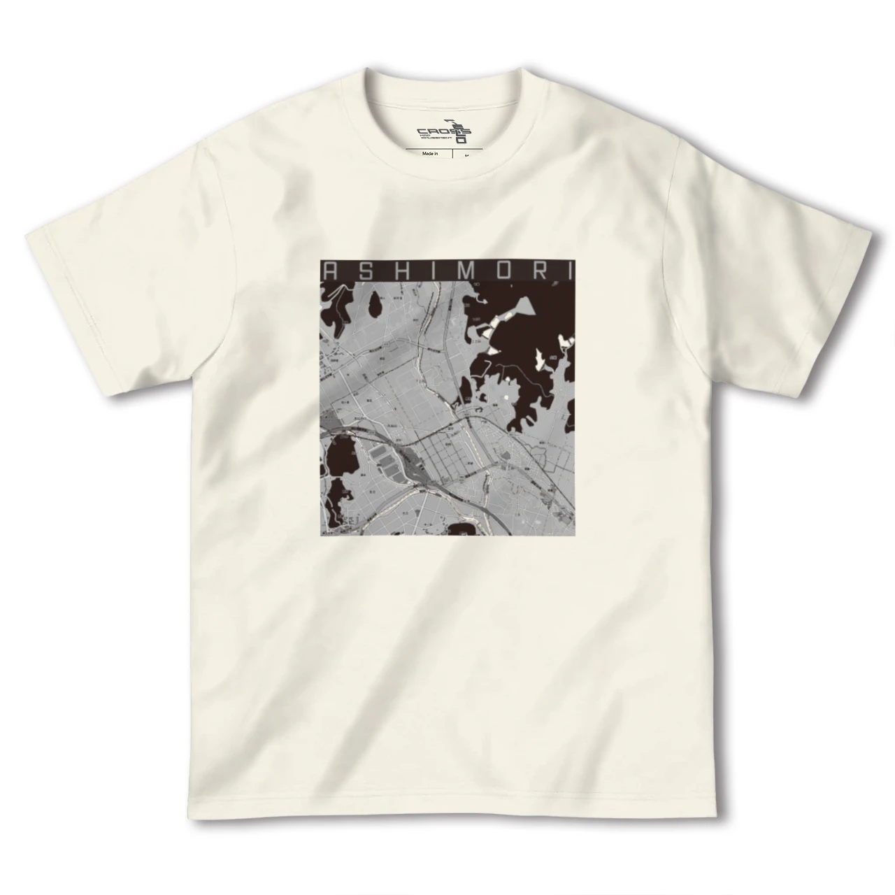 【足守(岡山県)】地図柄ヘビーウェイトTシャツ
