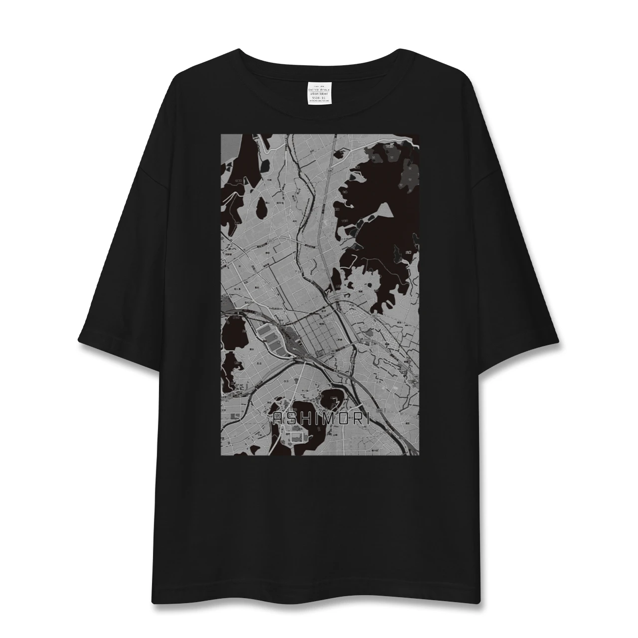 【足守(岡山県)】地図柄ビッグシルエットTシャツ