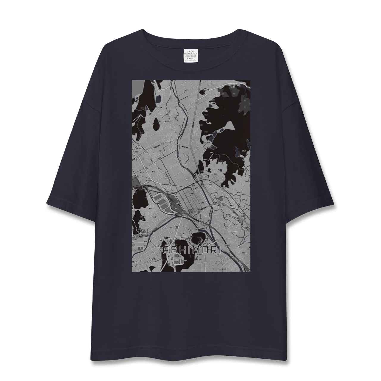 【足守(岡山県)】地図柄ビッグシルエットTシャツ