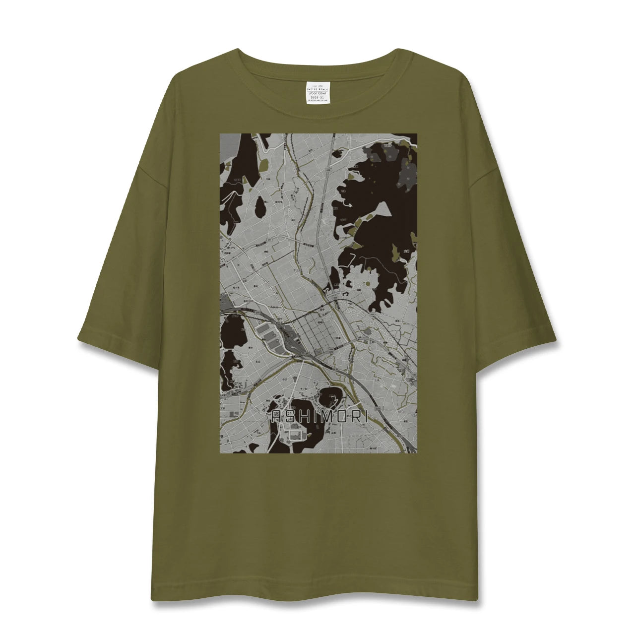 【足守(岡山県)】地図柄ビッグシルエットTシャツ
