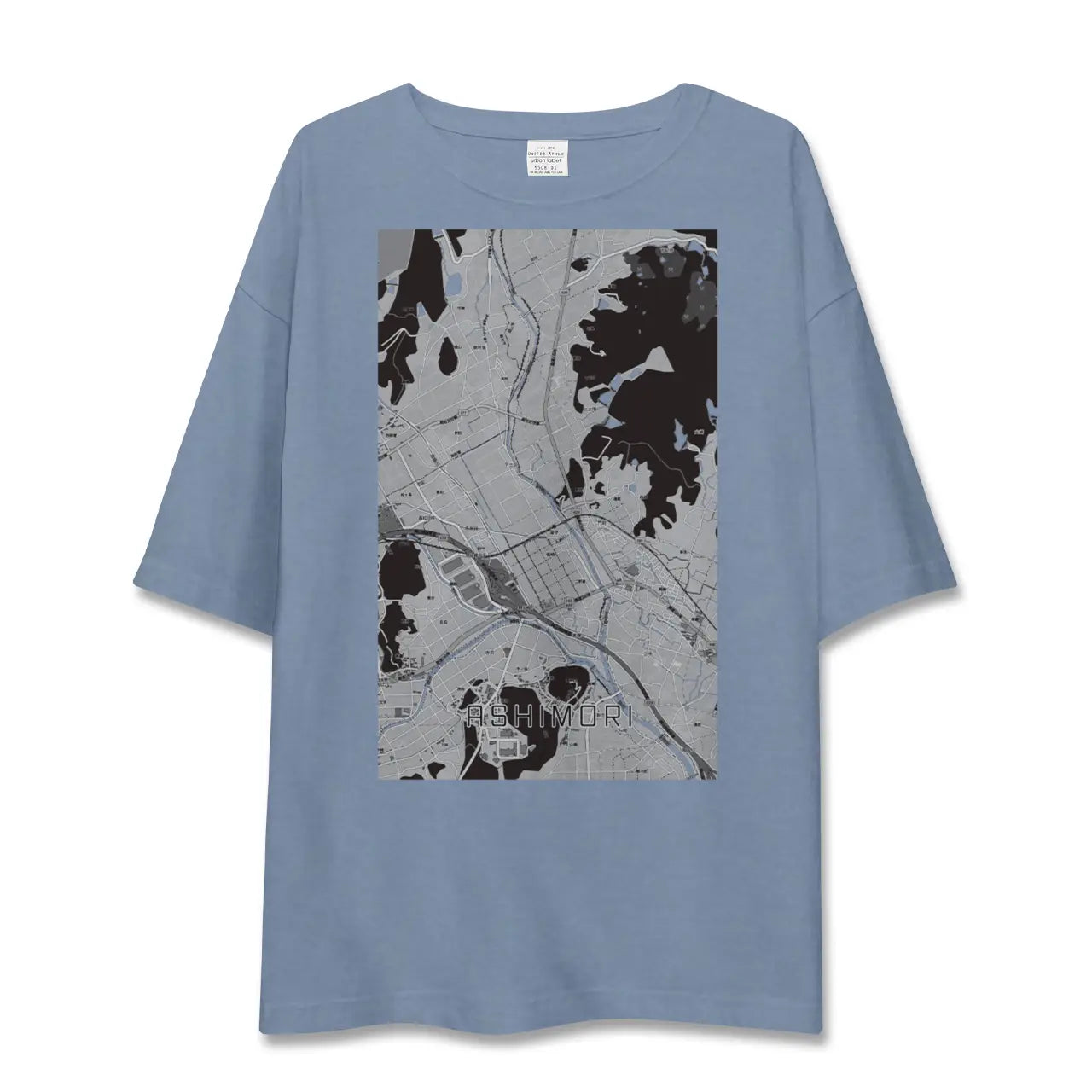 【足守(岡山県)】地図柄ビッグシルエットTシャツ