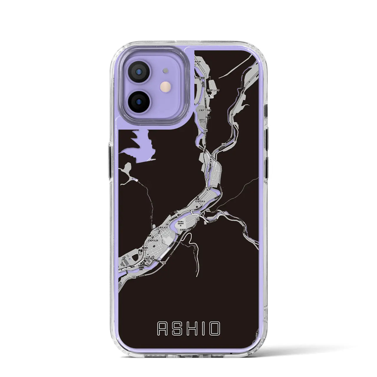 【足尾(栃木県)】地図柄iPhoneケース(MagSafeタイプ)