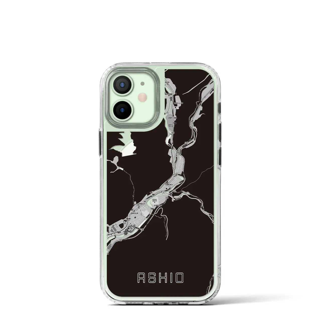 【足尾(栃木県)】地図柄iPhoneケース(MagSafeタイプ)