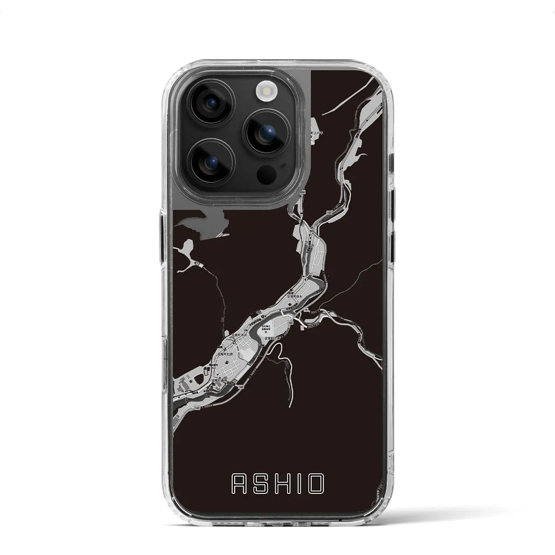 【足尾(栃木県)】地図柄iPhoneケース(MagSafeタイプ)