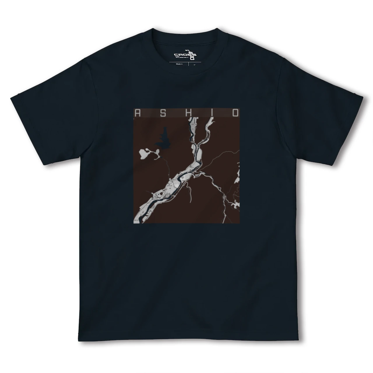 【足尾(栃木県)】地図柄ヘビーウェイトTシャツ