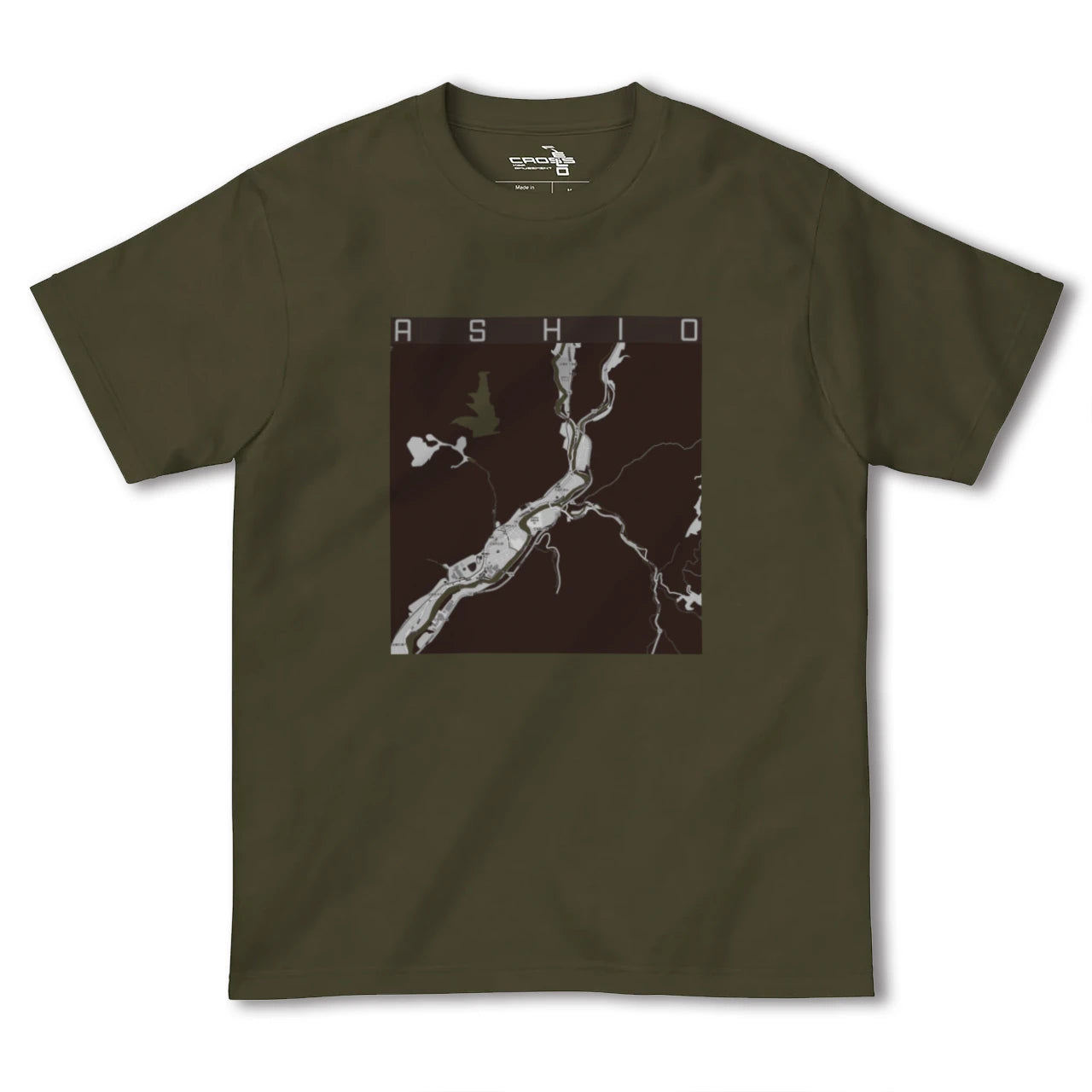 【足尾(栃木県)】地図柄ヘビーウェイトTシャツ