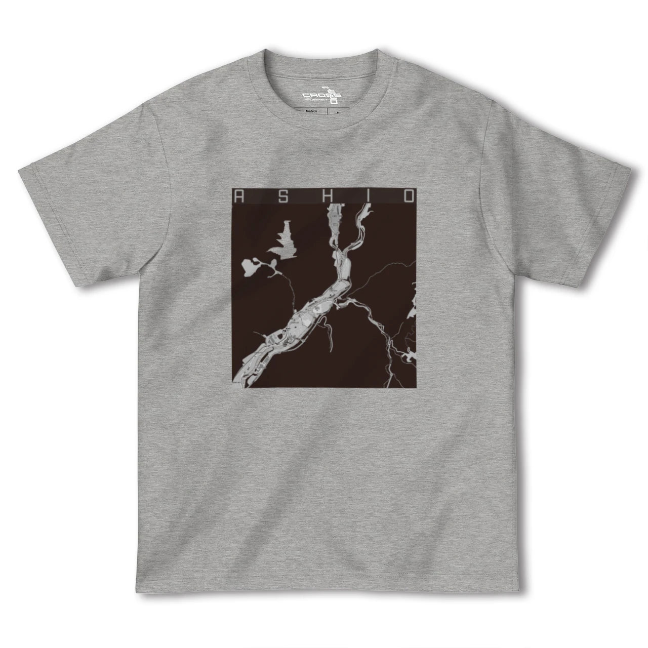 【足尾(栃木県)】地図柄ヘビーウェイトTシャツ