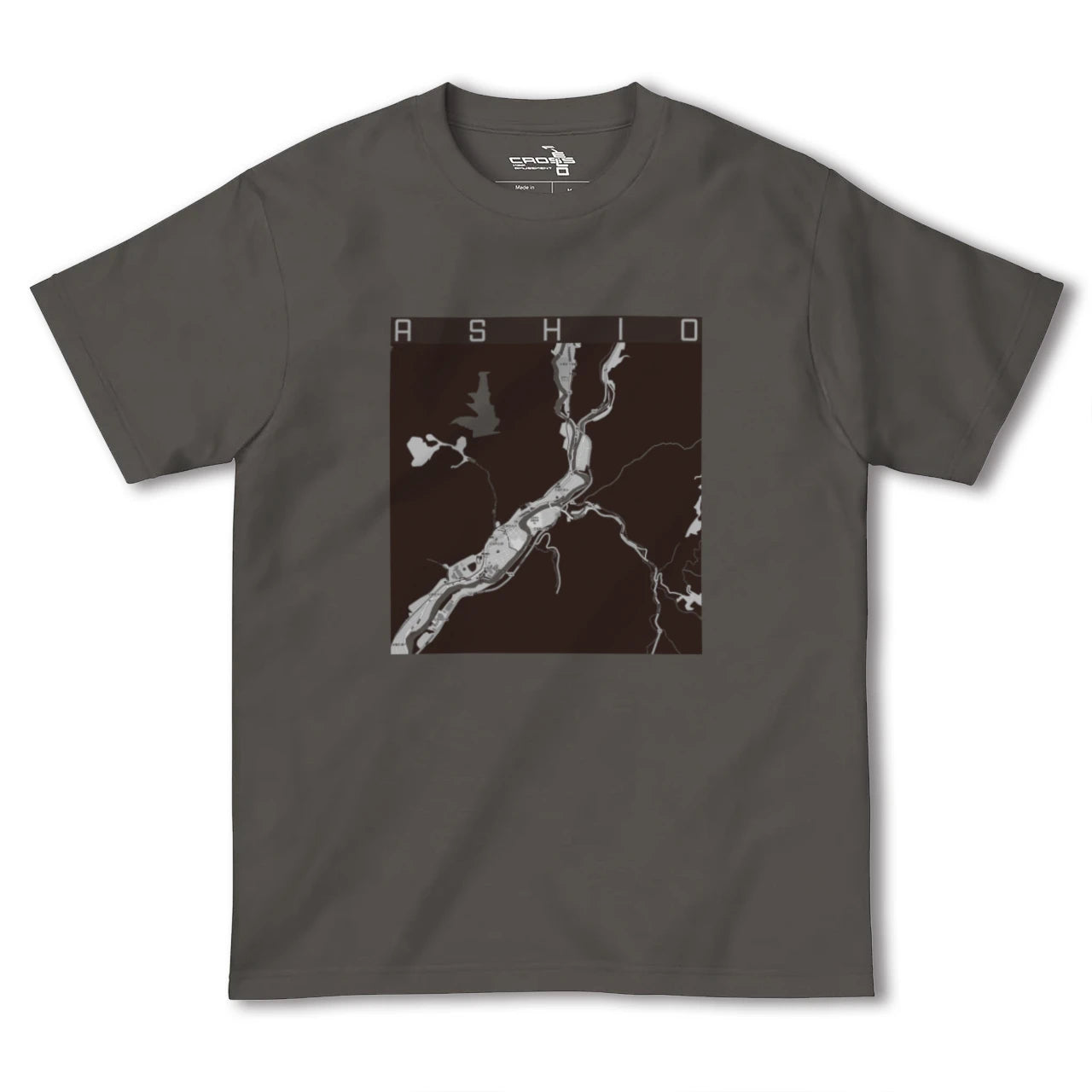 【足尾(栃木県)】地図柄ヘビーウェイトTシャツ
