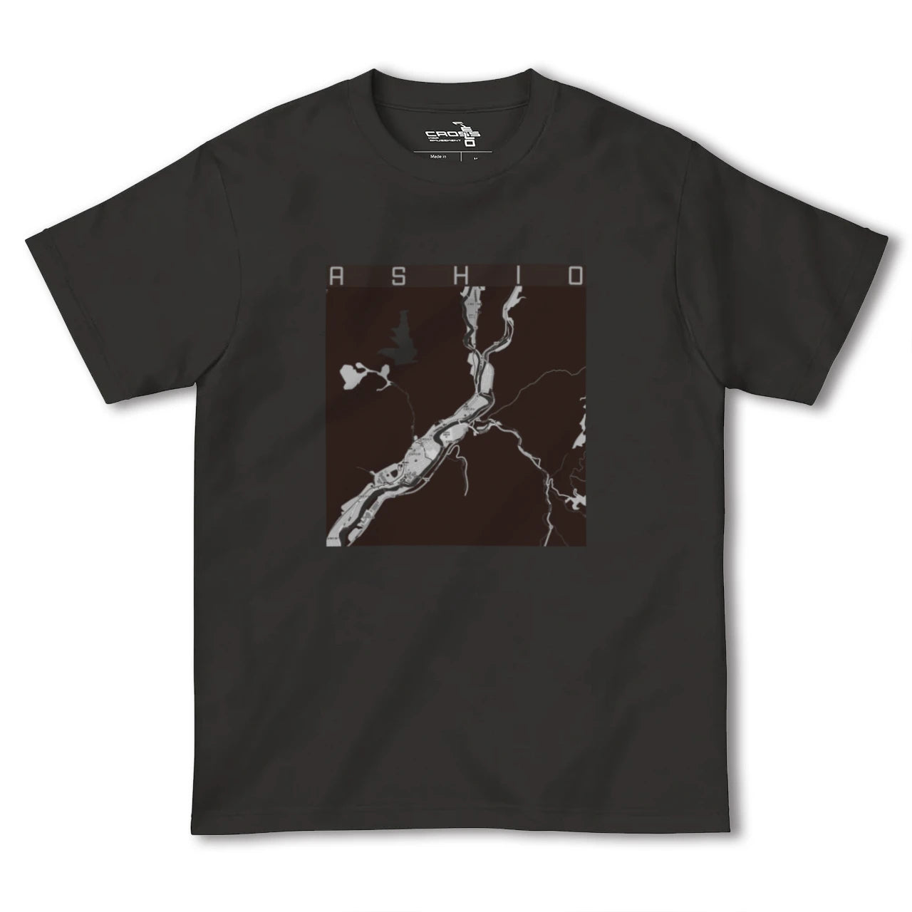 【足尾(栃木県)】地図柄ヘビーウェイトTシャツ