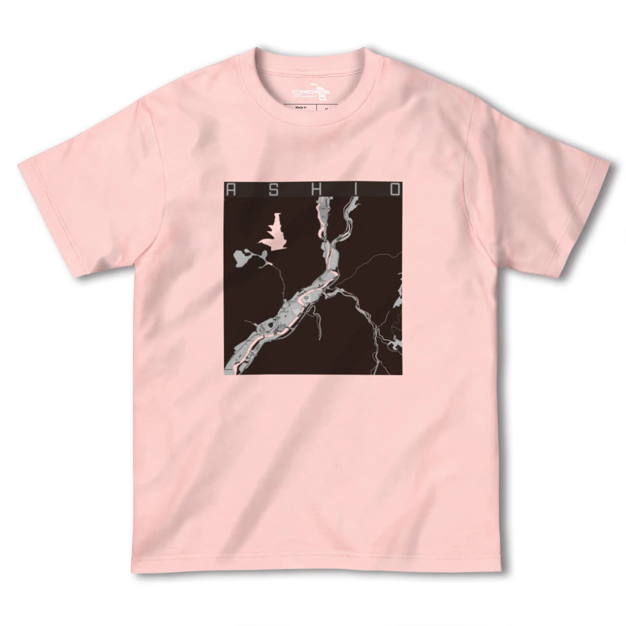 【足尾(栃木県)】地図柄ヘビーウェイトTシャツ