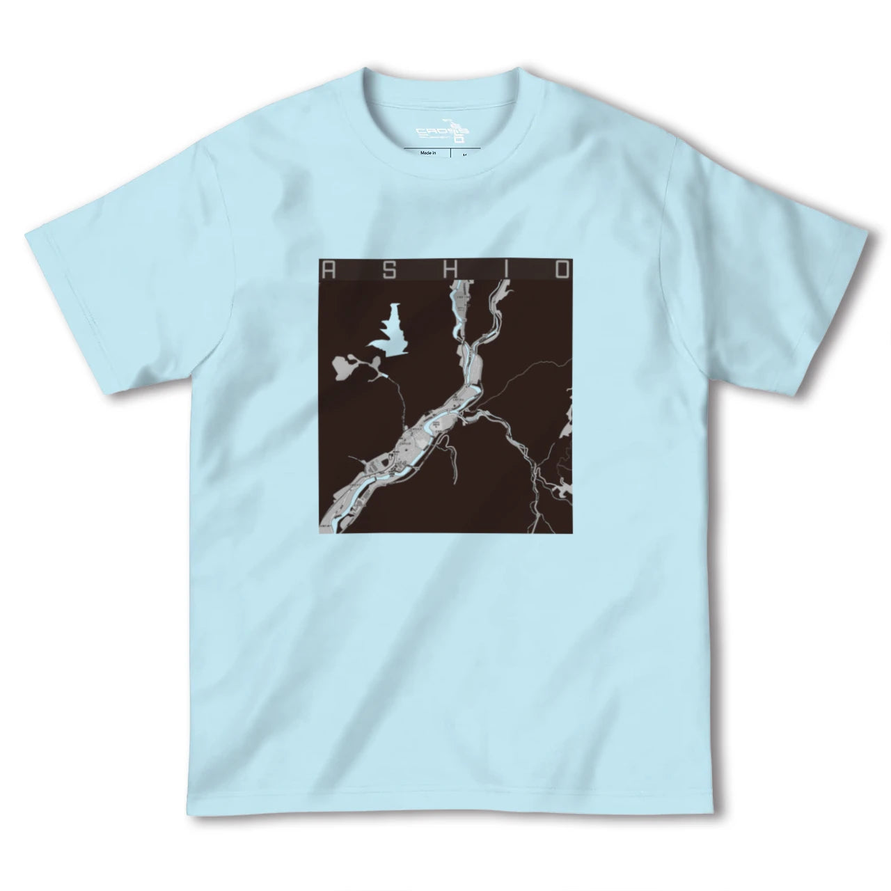 【足尾(栃木県)】地図柄ヘビーウェイトTシャツ