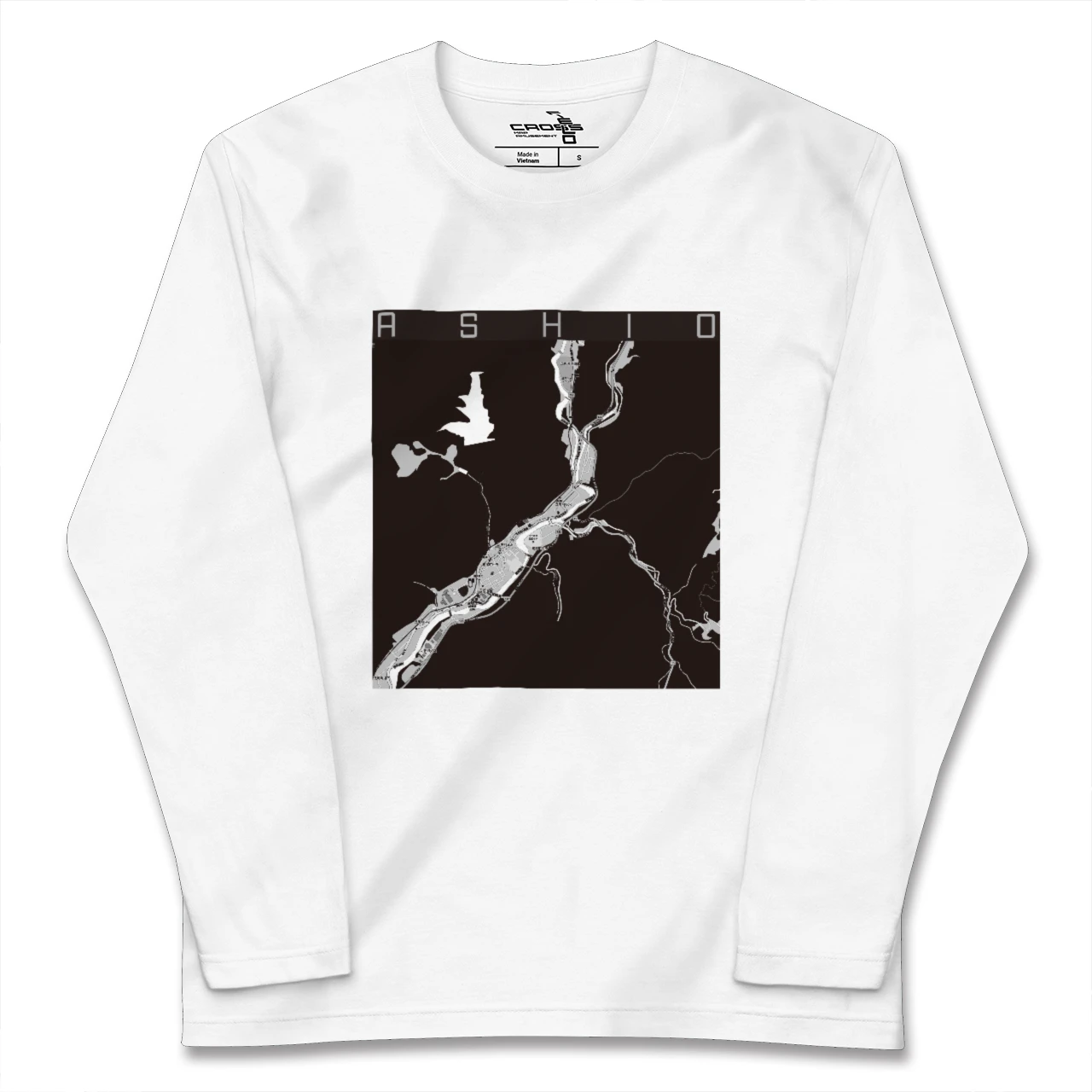 【足尾(栃木県)】地図柄ロングスリーブTシャツ